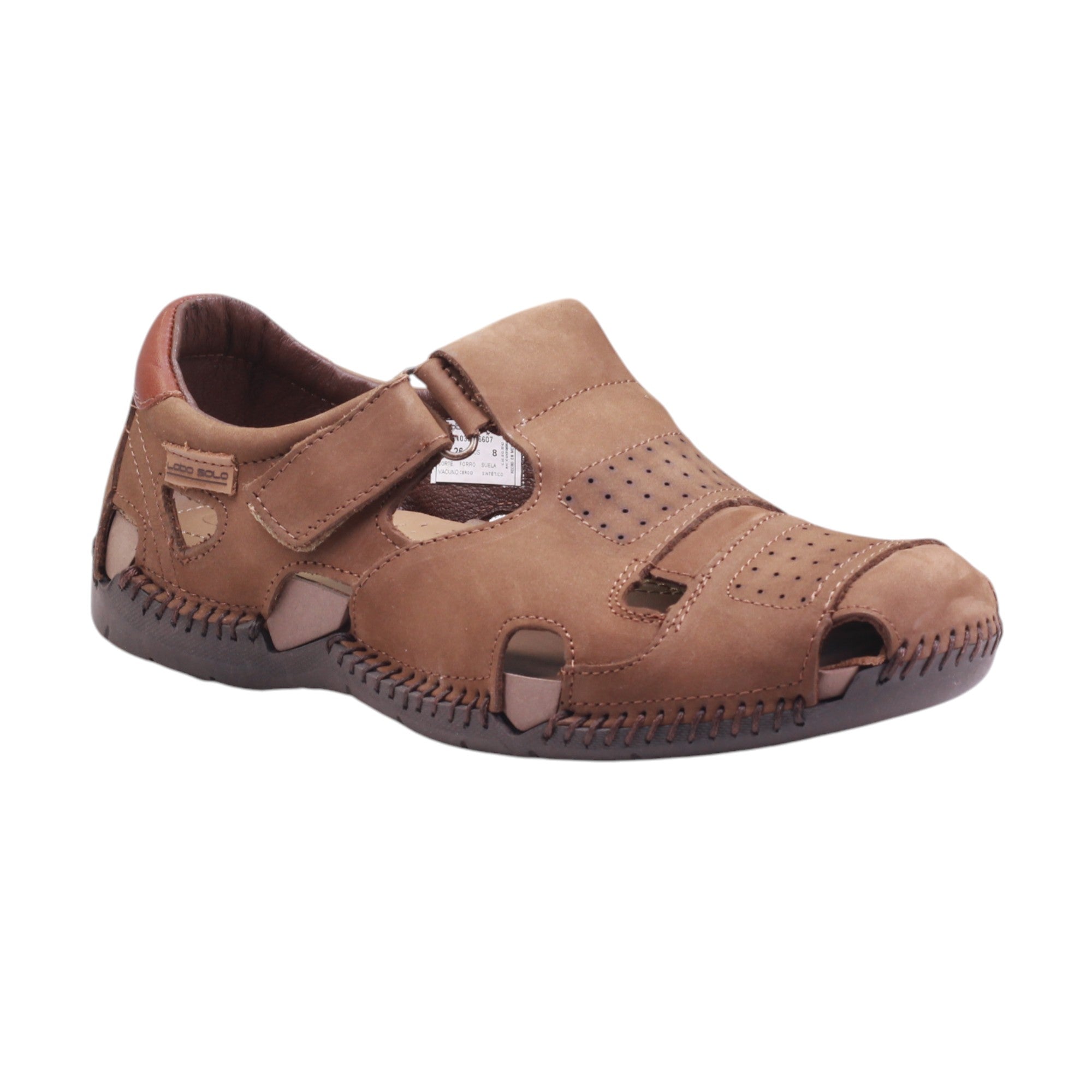 Huarache para caballero artesanal con suela corrida y ajuste con