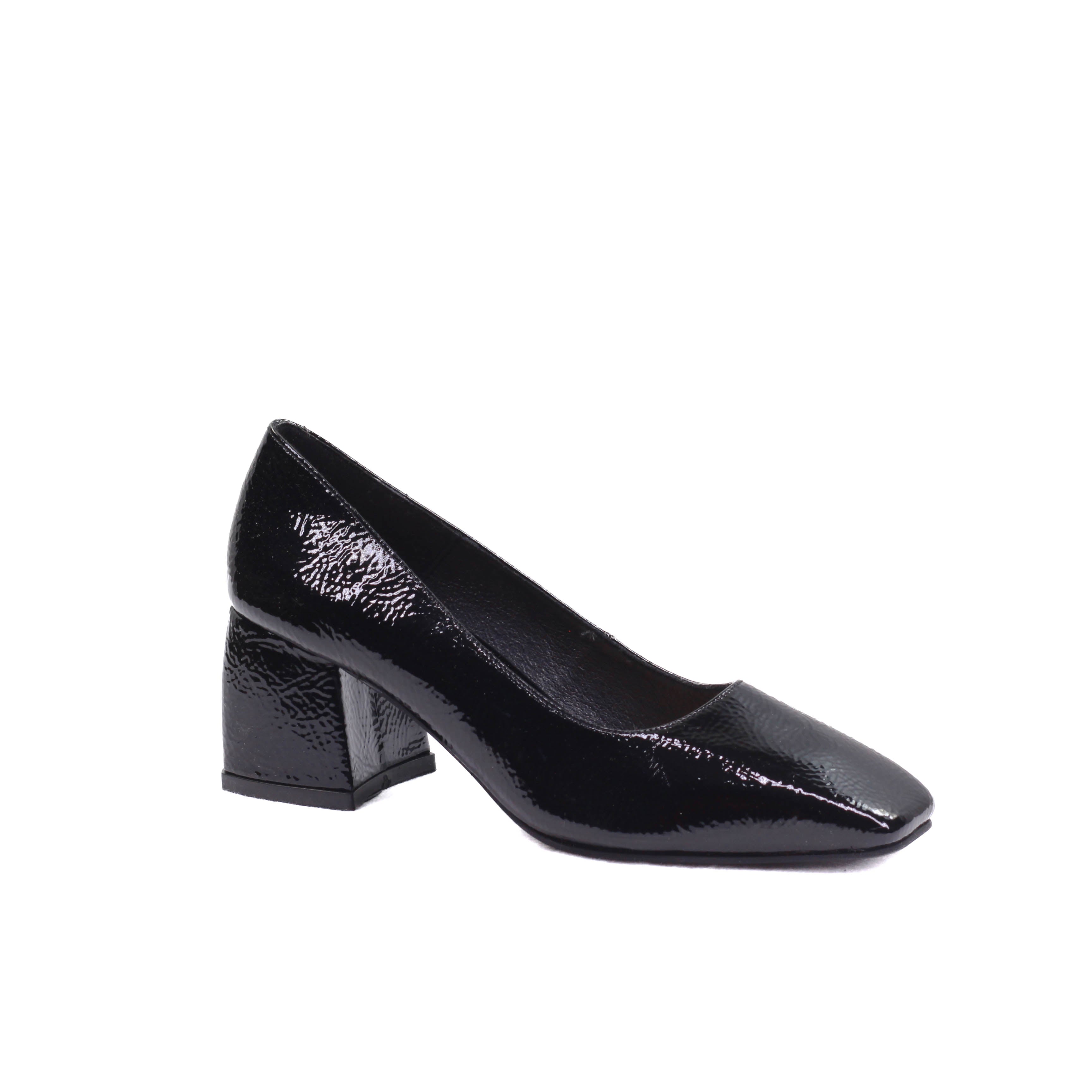 Zapato negro tacon online ancho