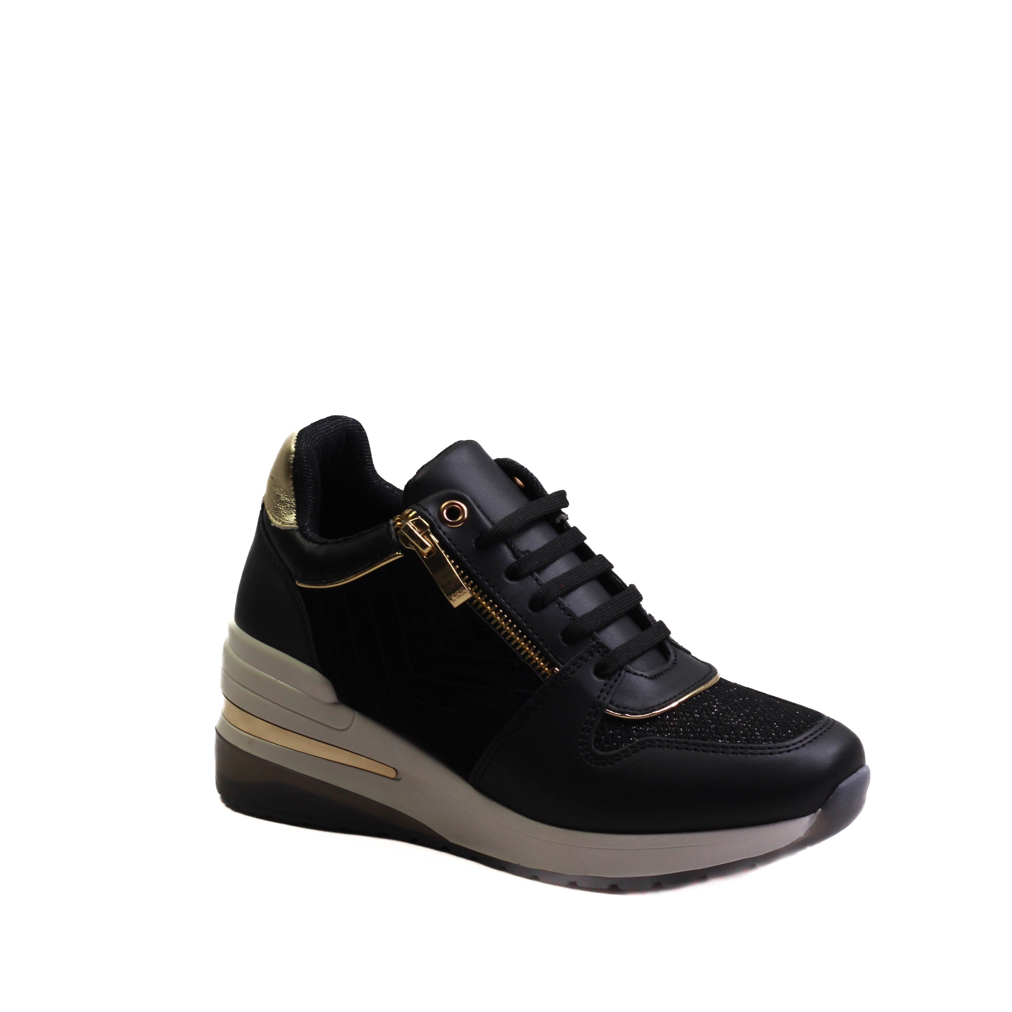 Tenis negro discount con dorado mujer