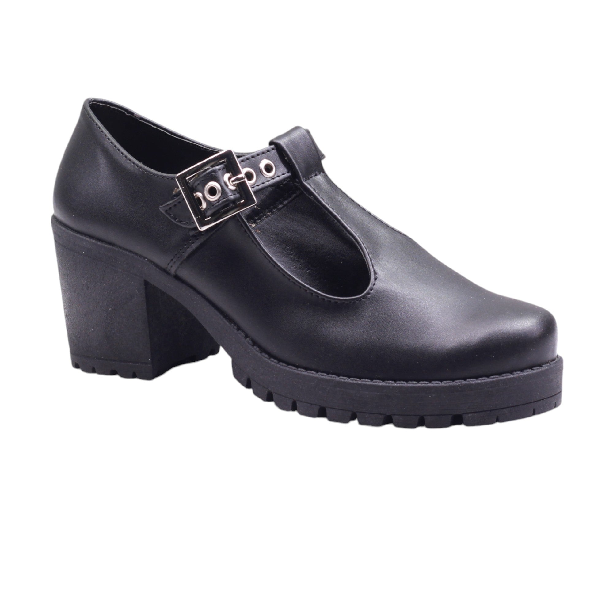 Calzado de tacón ancho y ajuste en hebilla – Zapatería Francis