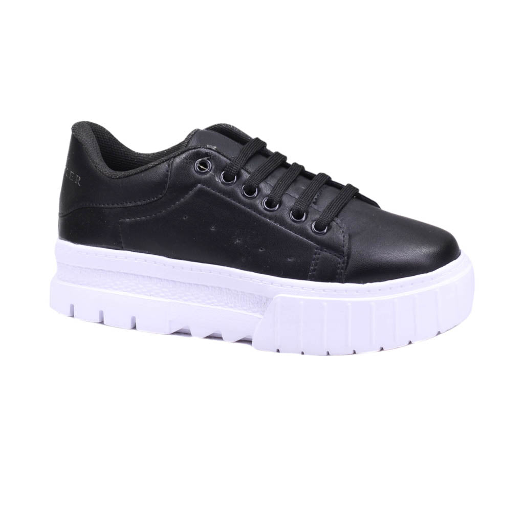 Tenis para dama de plataforma con ajuste en agujetas