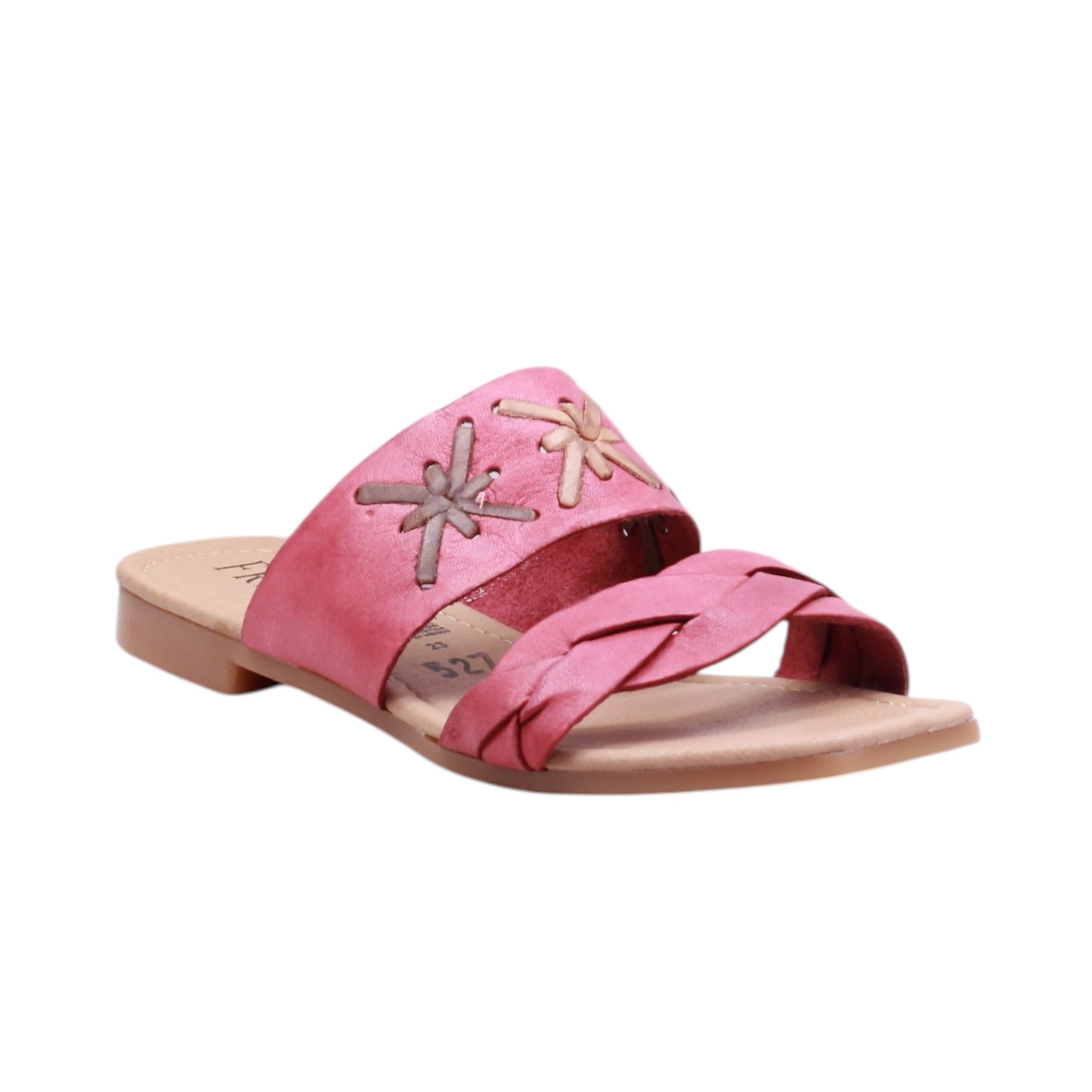 Sandalia artesanal de dama con tira trenzada