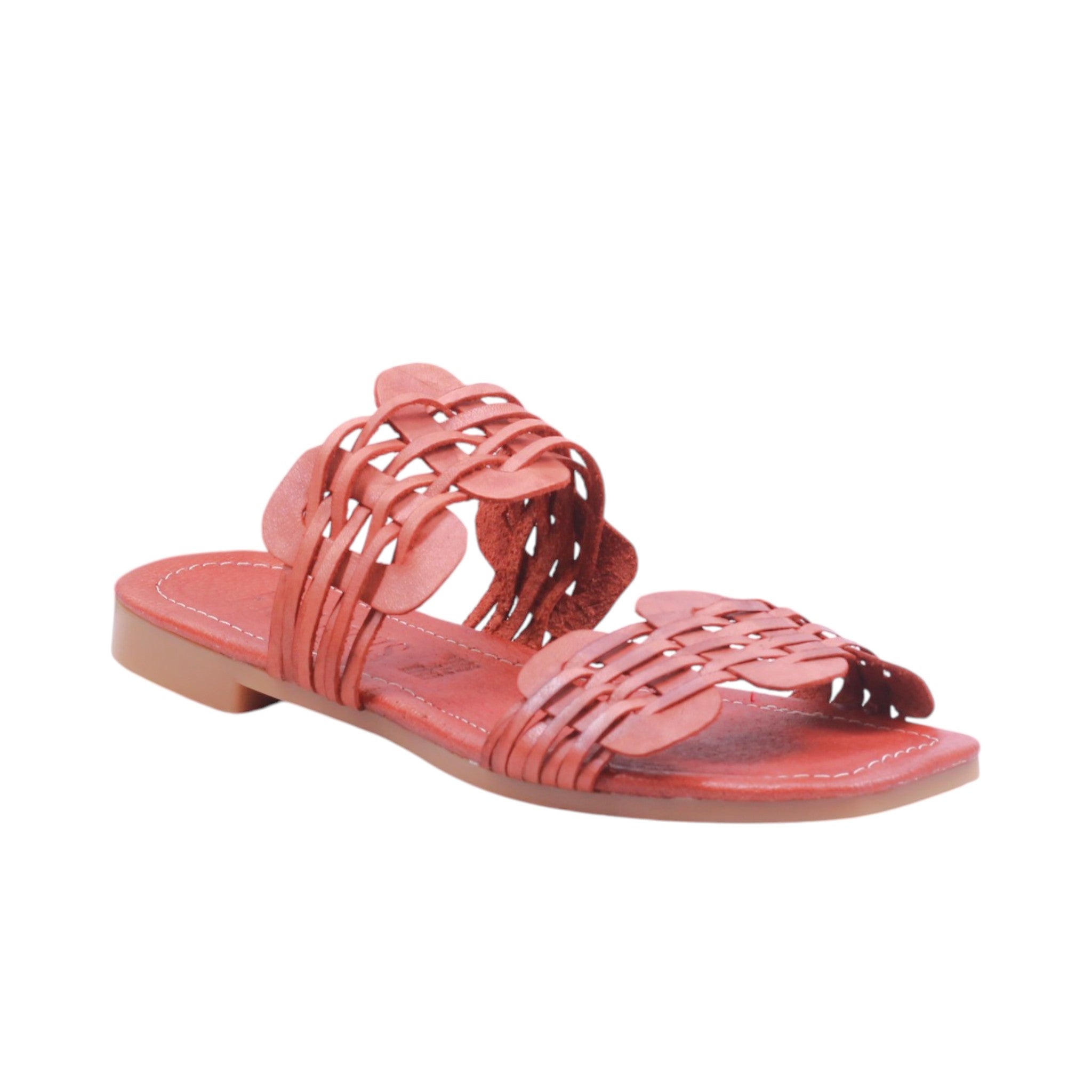 Sandalia dama trenzada color chocolate y shedron