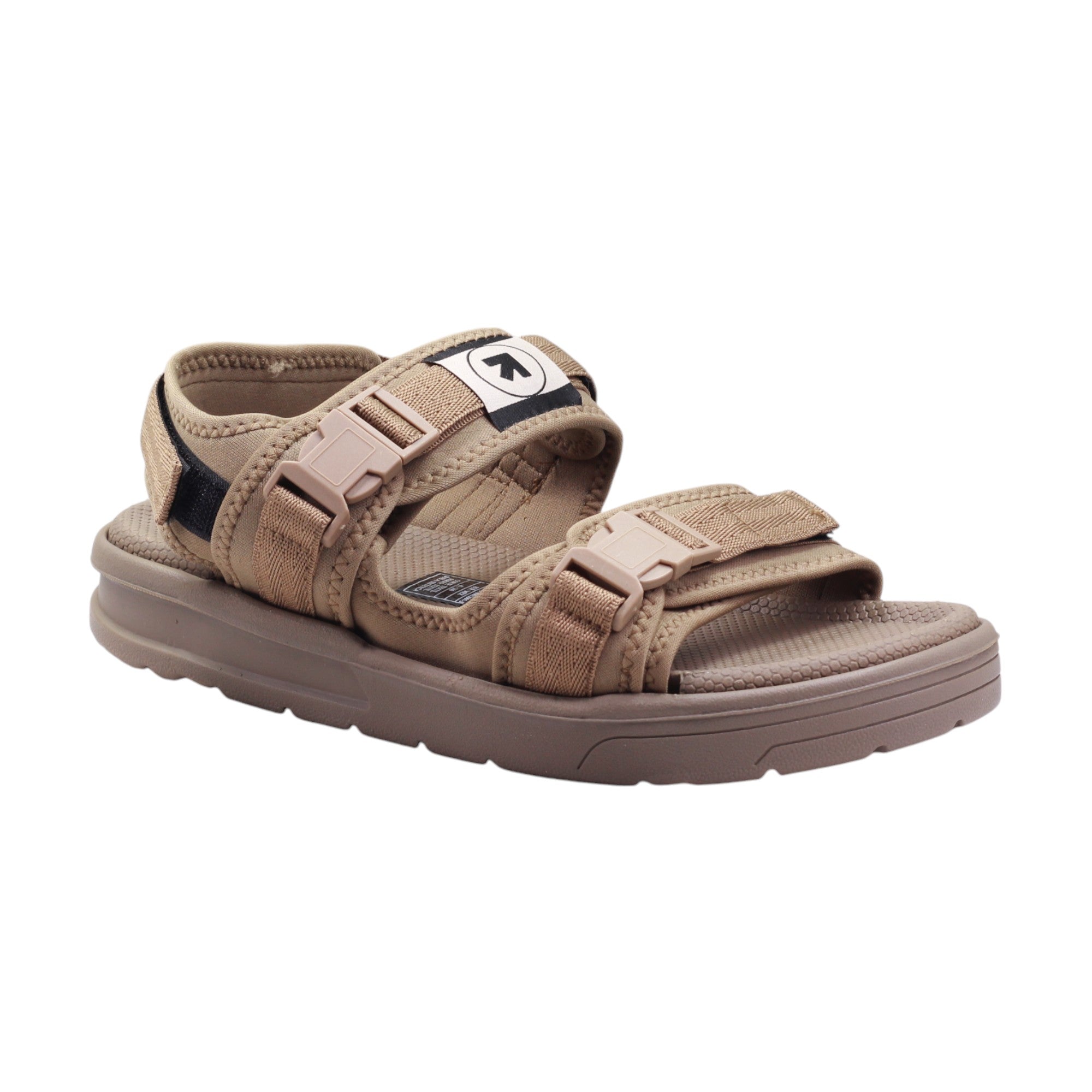 Sandalia casual para caballero de doble tira ajustable con broche