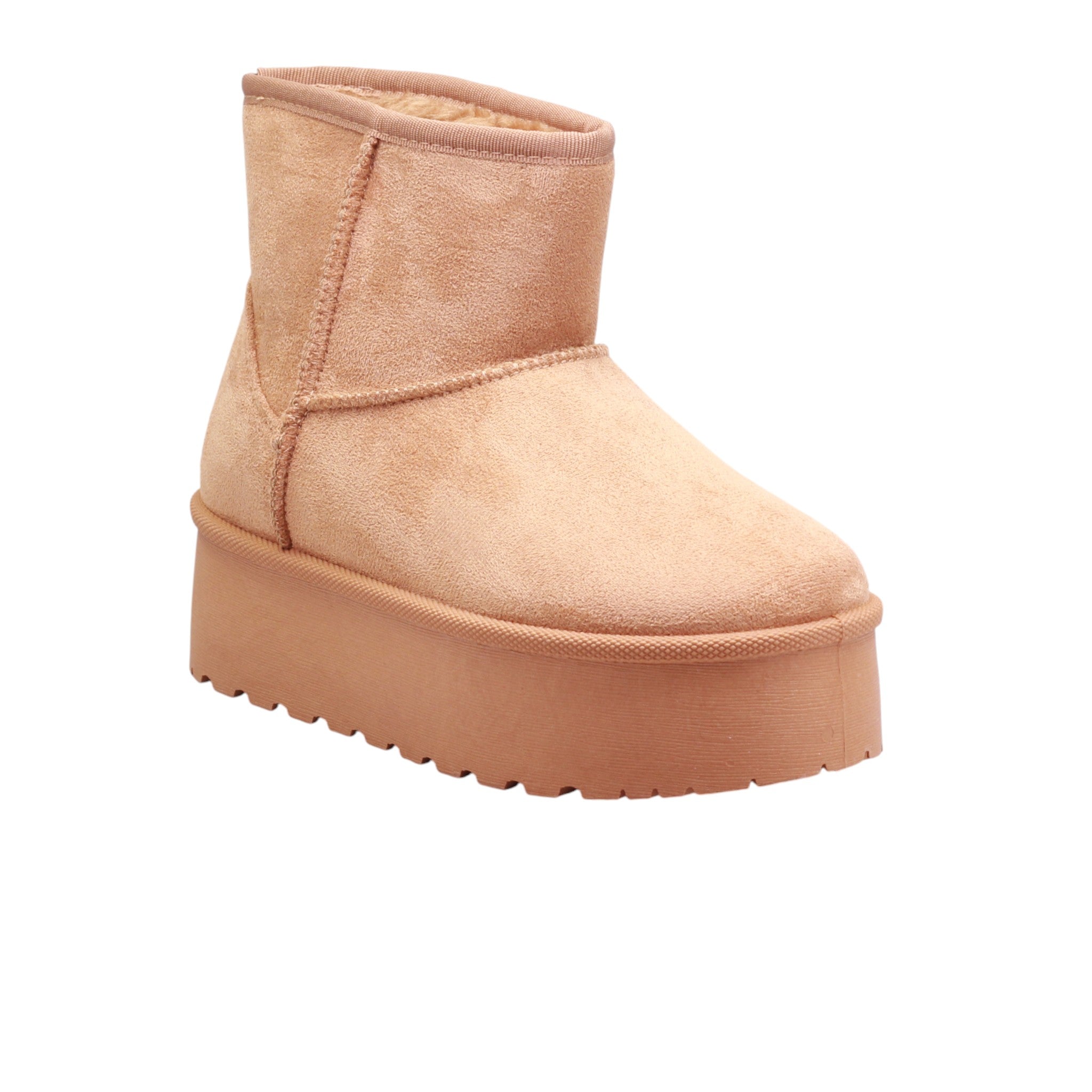 Botín textil con plataforma corrida media