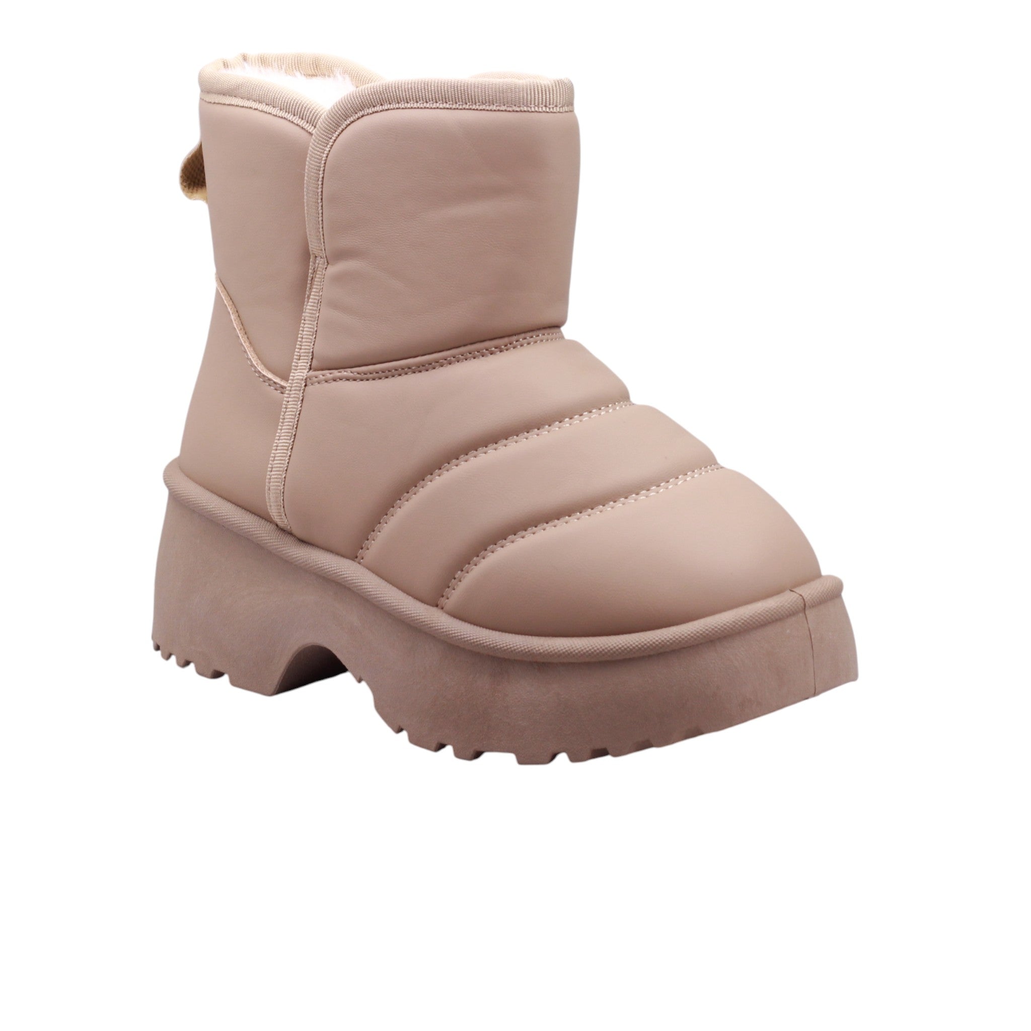 Bota invernal con diseño acolchado y estilo funcional