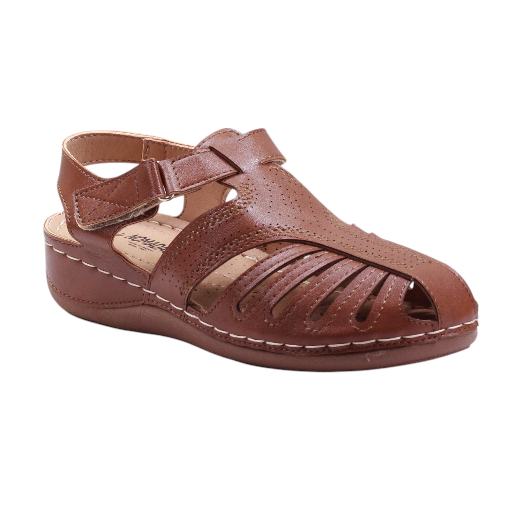 Huarache para dama ajustable con velcro