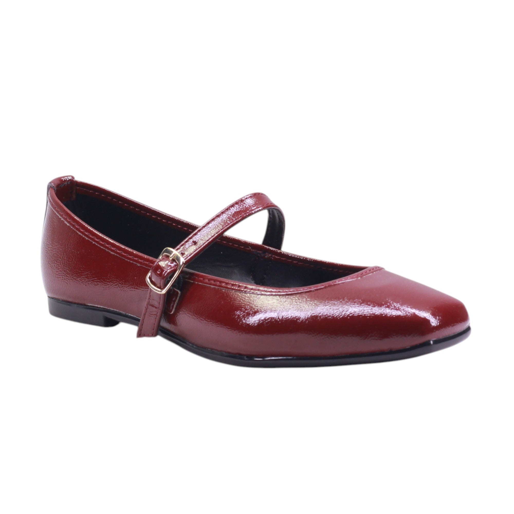 Flat con Hebilla Ajustable y Punta Recta