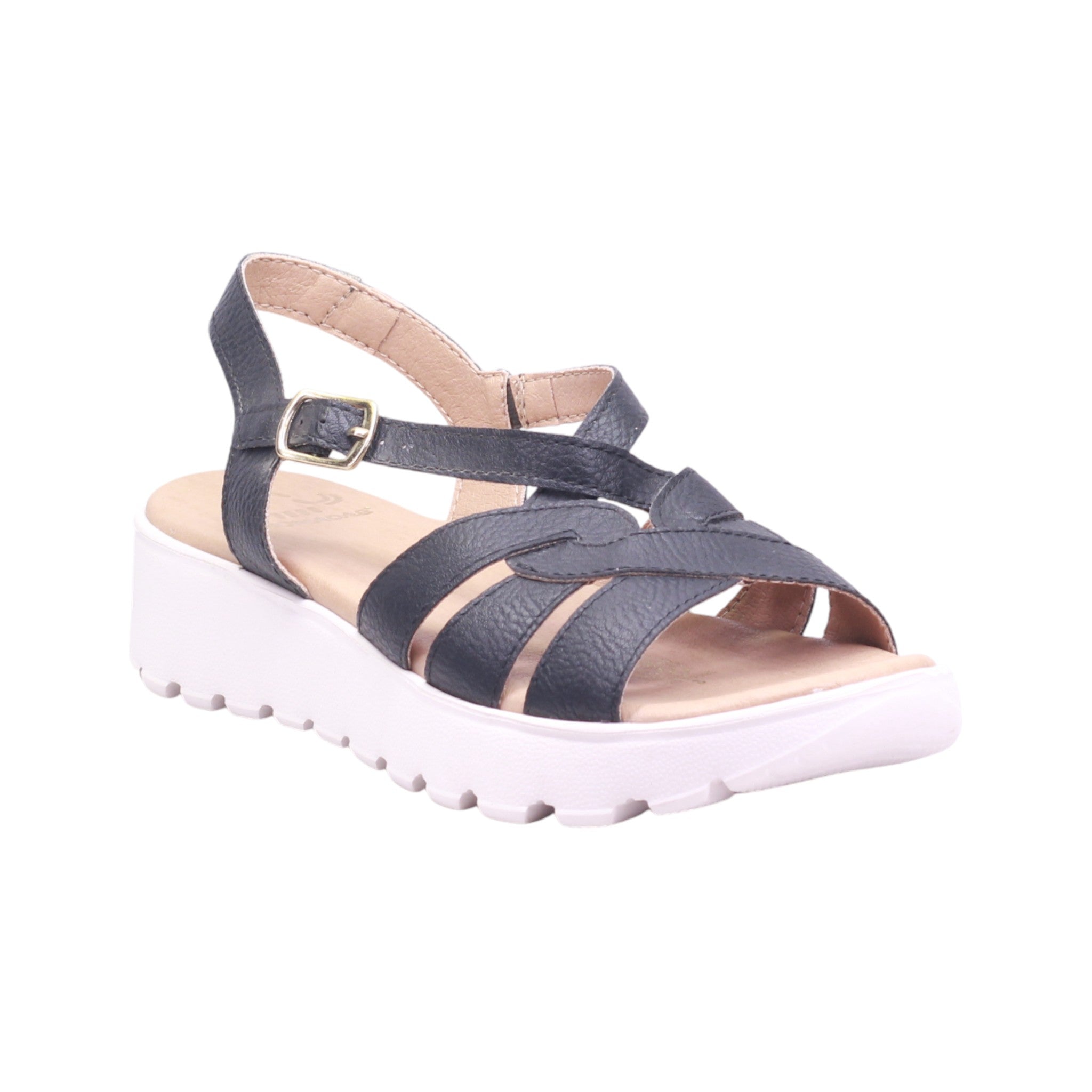 Sandalia para dama con plataforma ligera y suela dentada