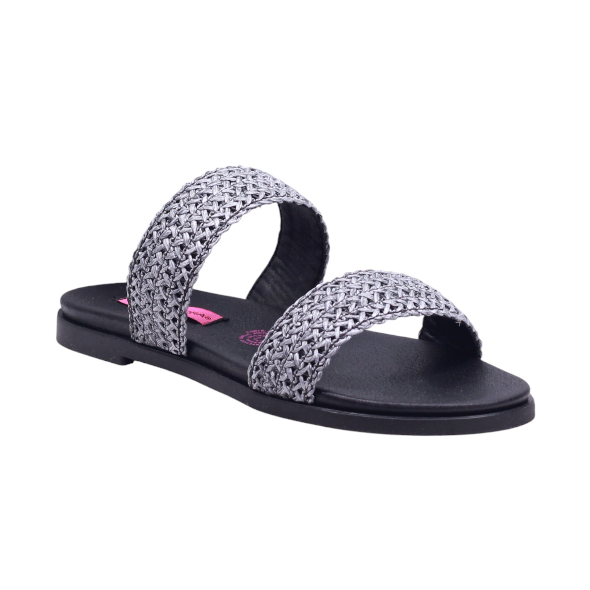 Sandalia de dama con doble tira trenzada