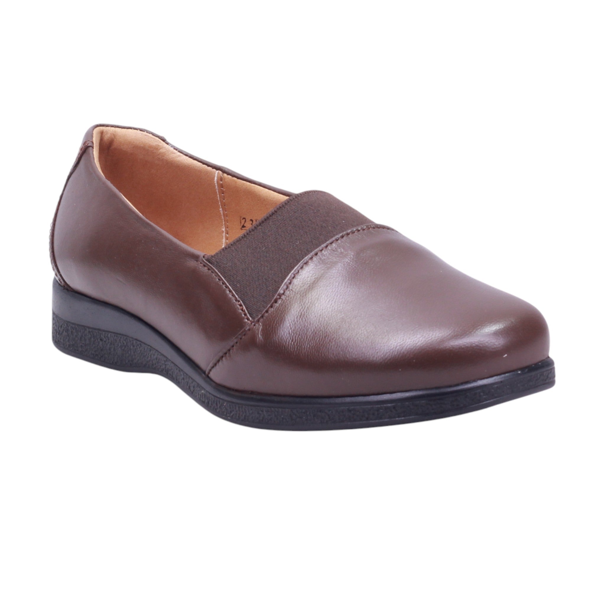 Zapato slip-on en piel de borrego con suela alta