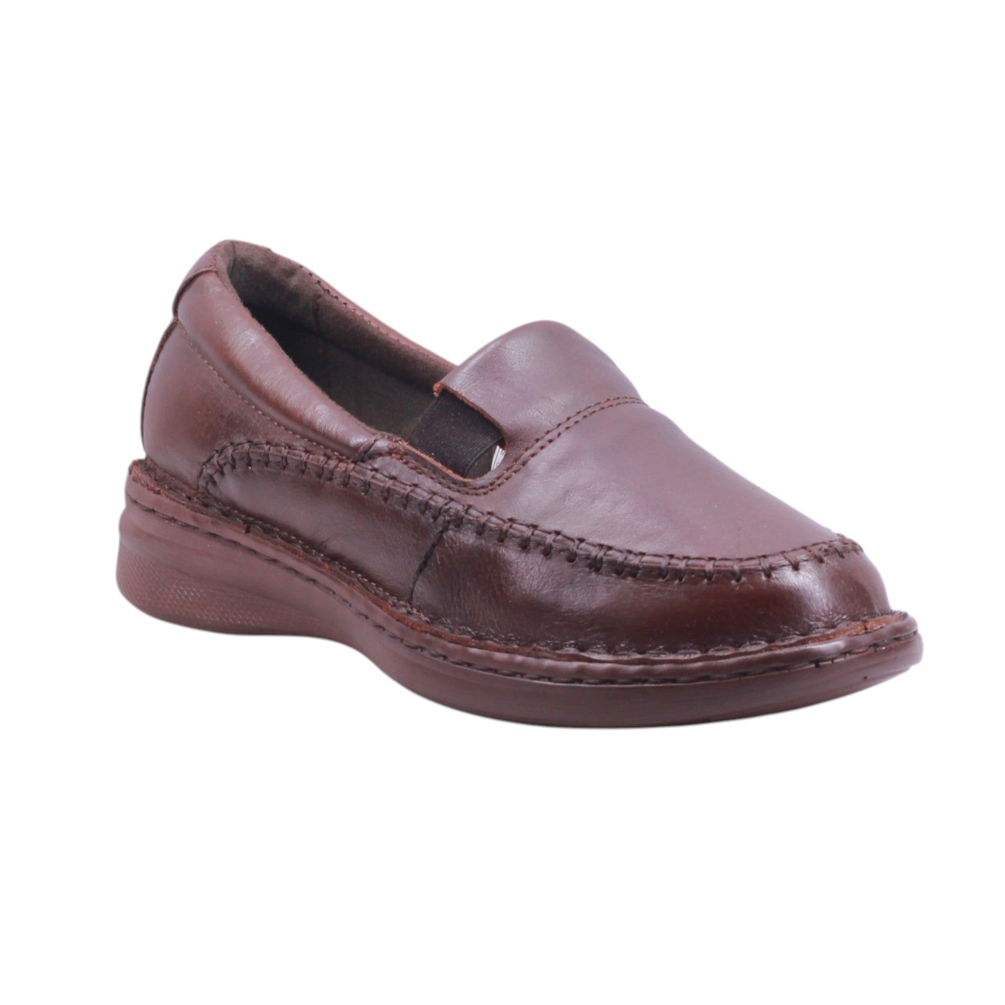 Mocasín en piel con costuras artesanales
