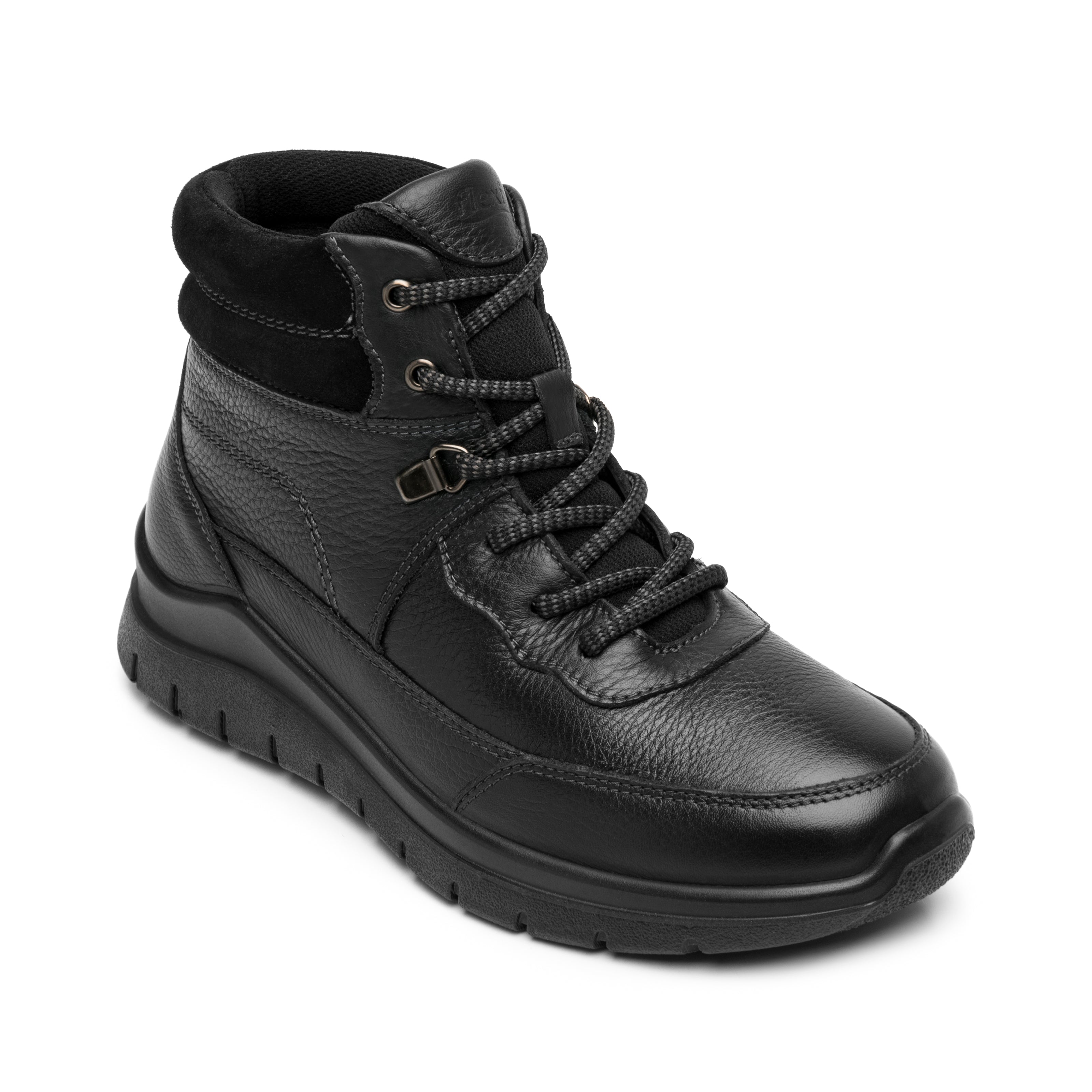 Bota casual de piel con diseño resistente para caballero