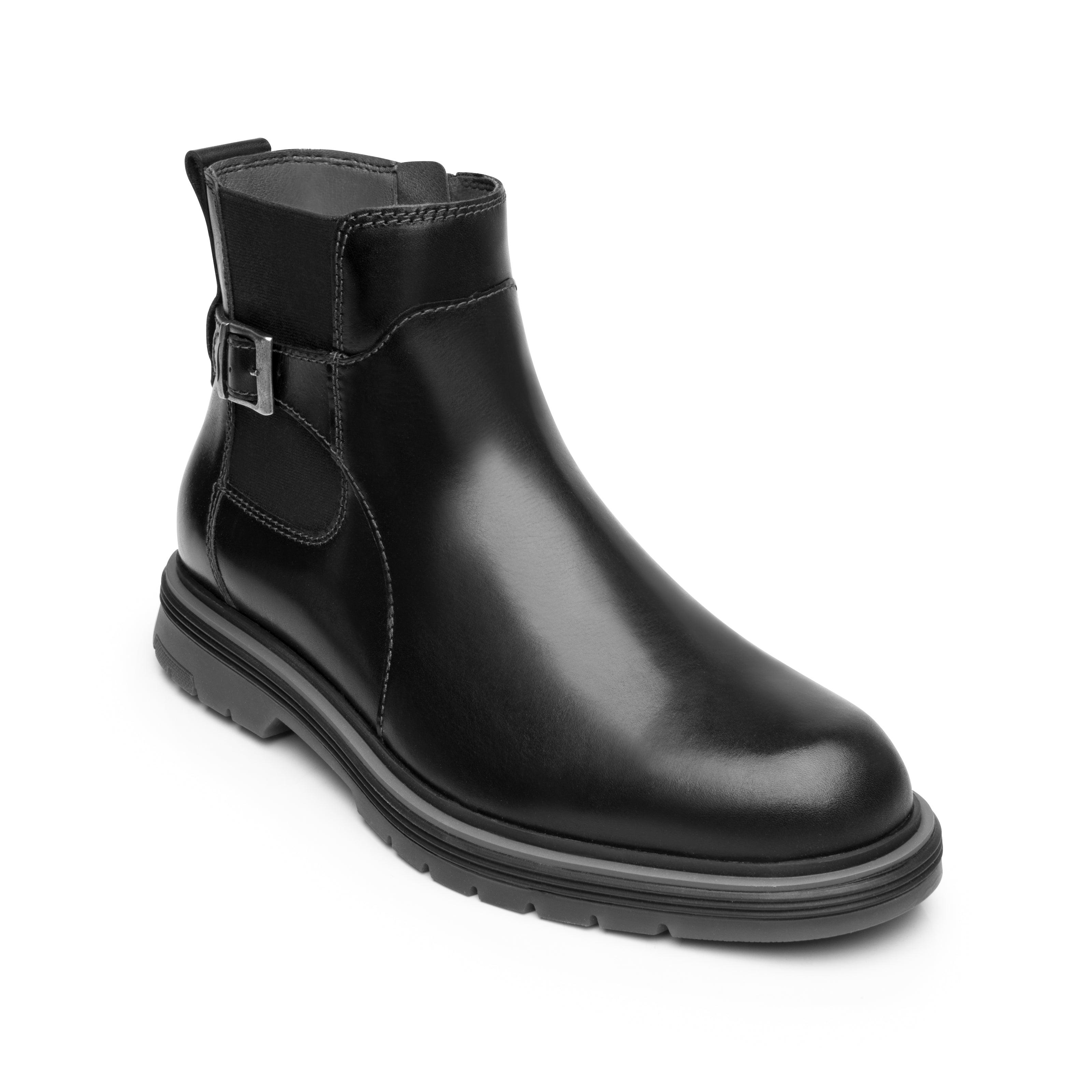 Botín de piel con diseño elegante y ajuste práctico