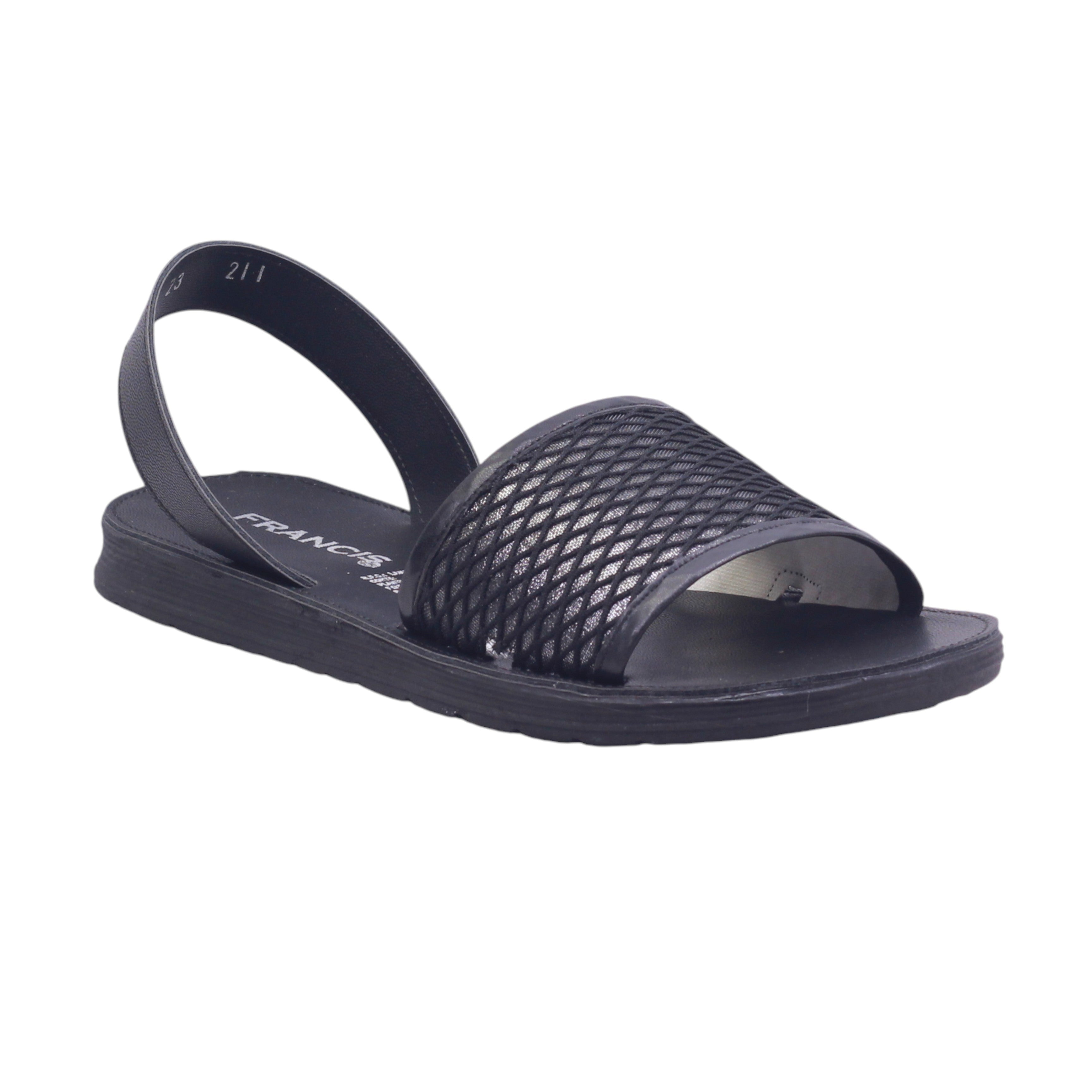 Sandalia metálica con diseño texturizado y ajuste slingback