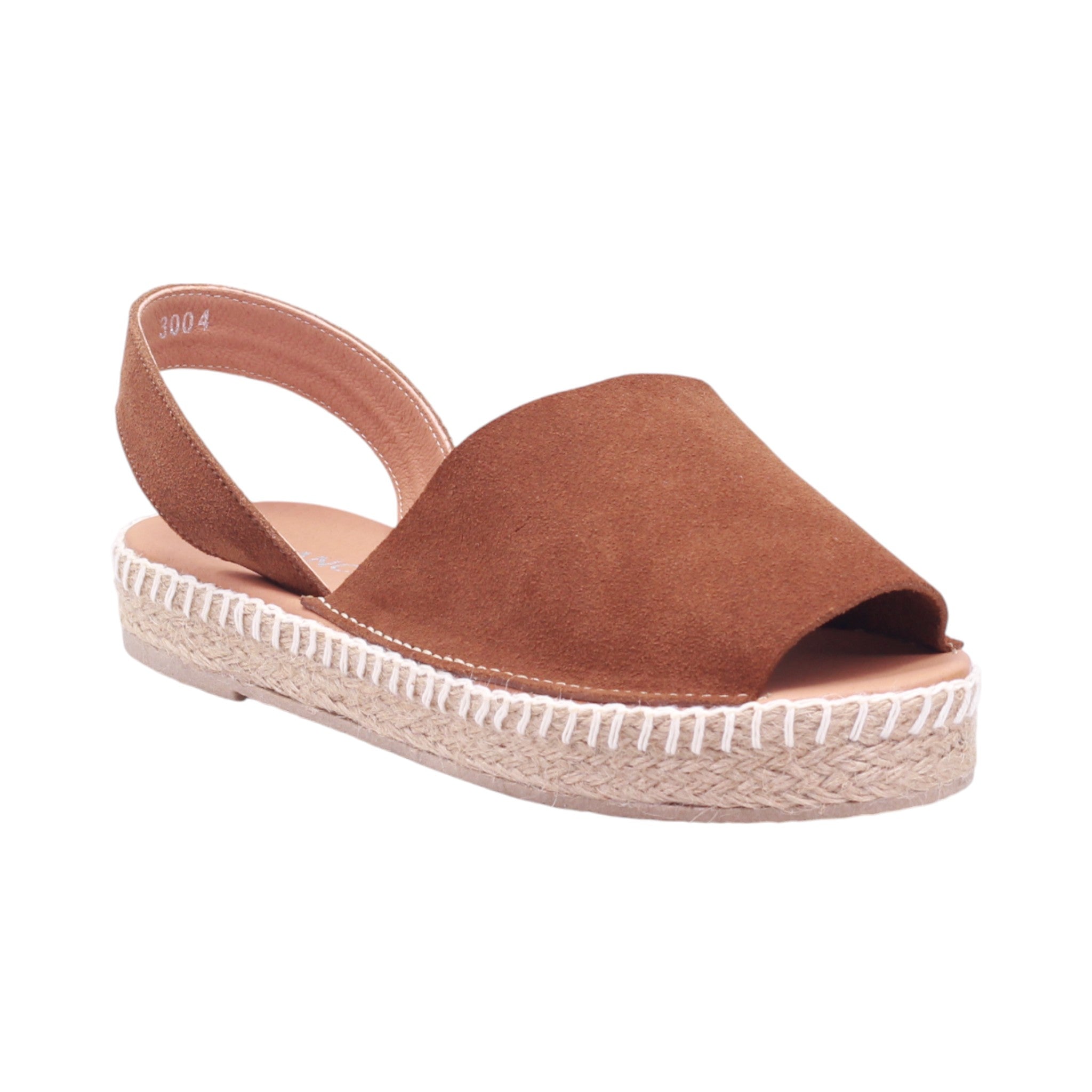 Alpargata cerrada con diseño slingback y costura decorativa