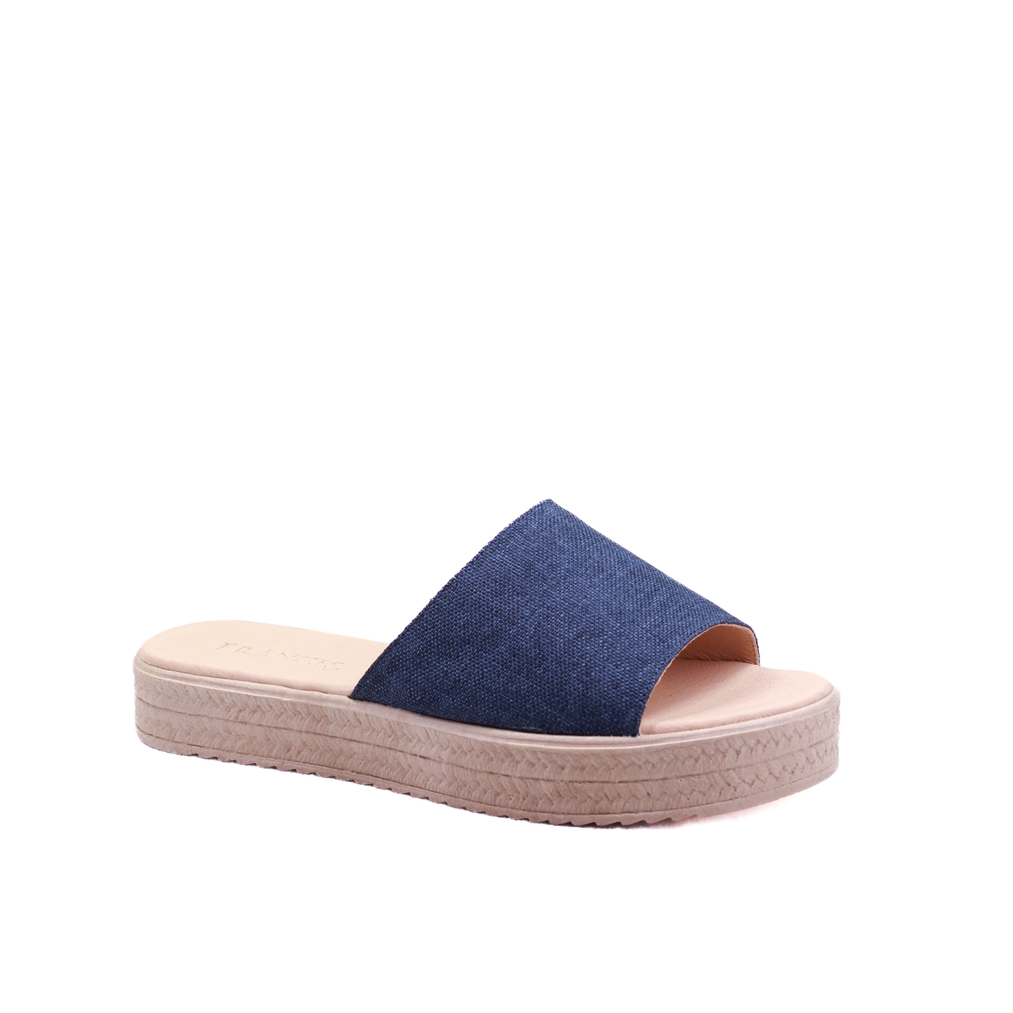 Alpargata tipo sandalia para dama de plataforma tejida