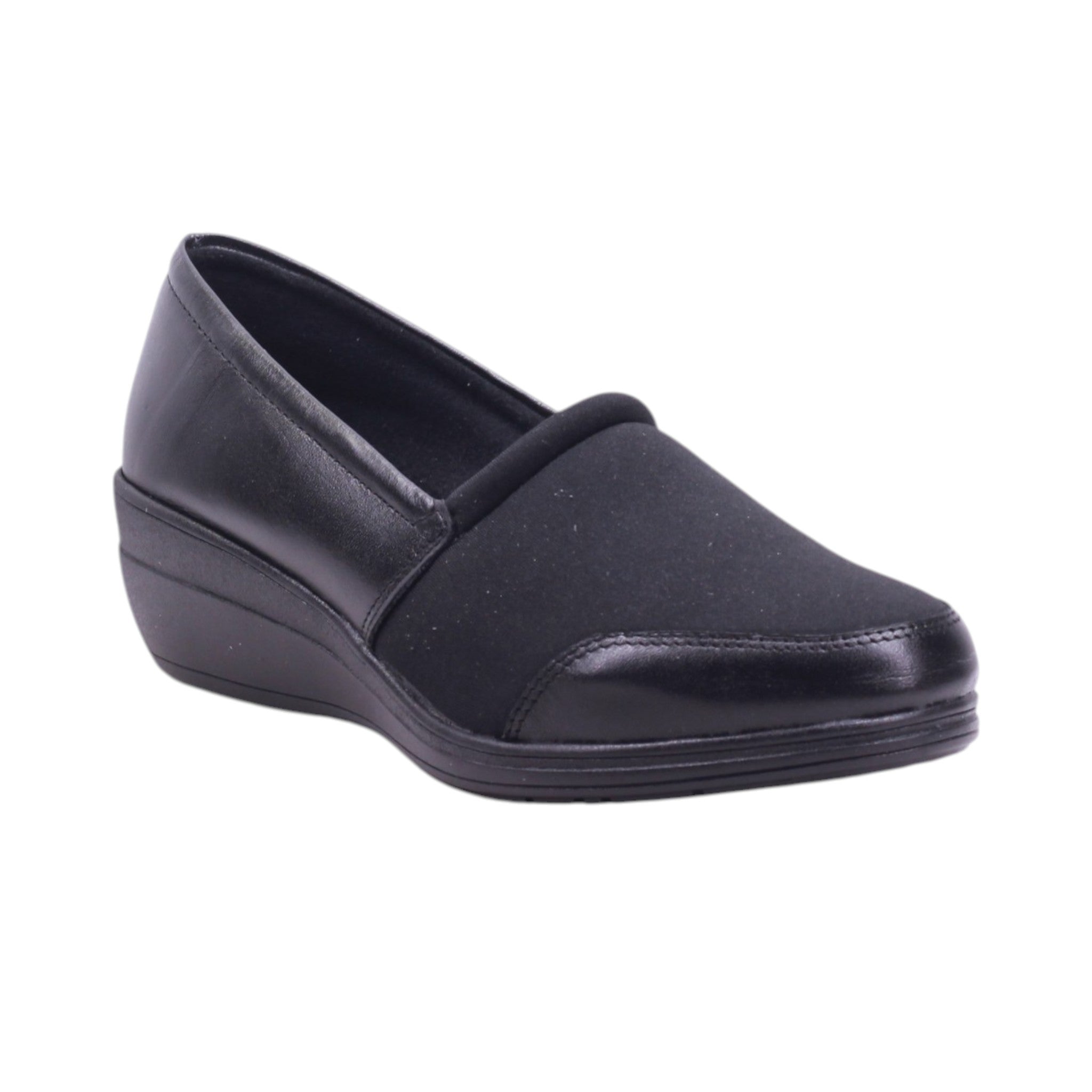 Calzado slip-on dama con combinación de materiales