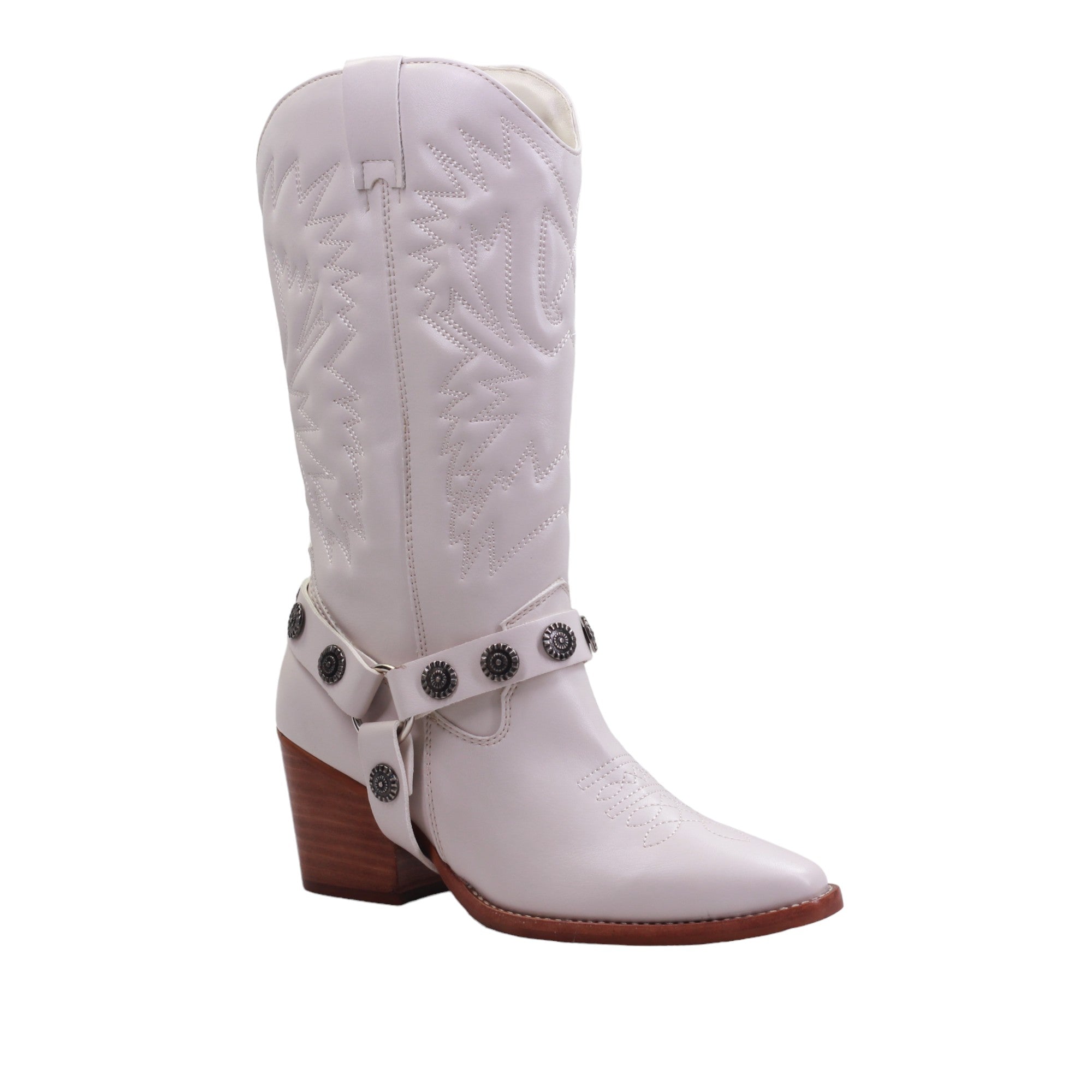 Bota para dama estilo vaquero con tacón ancho