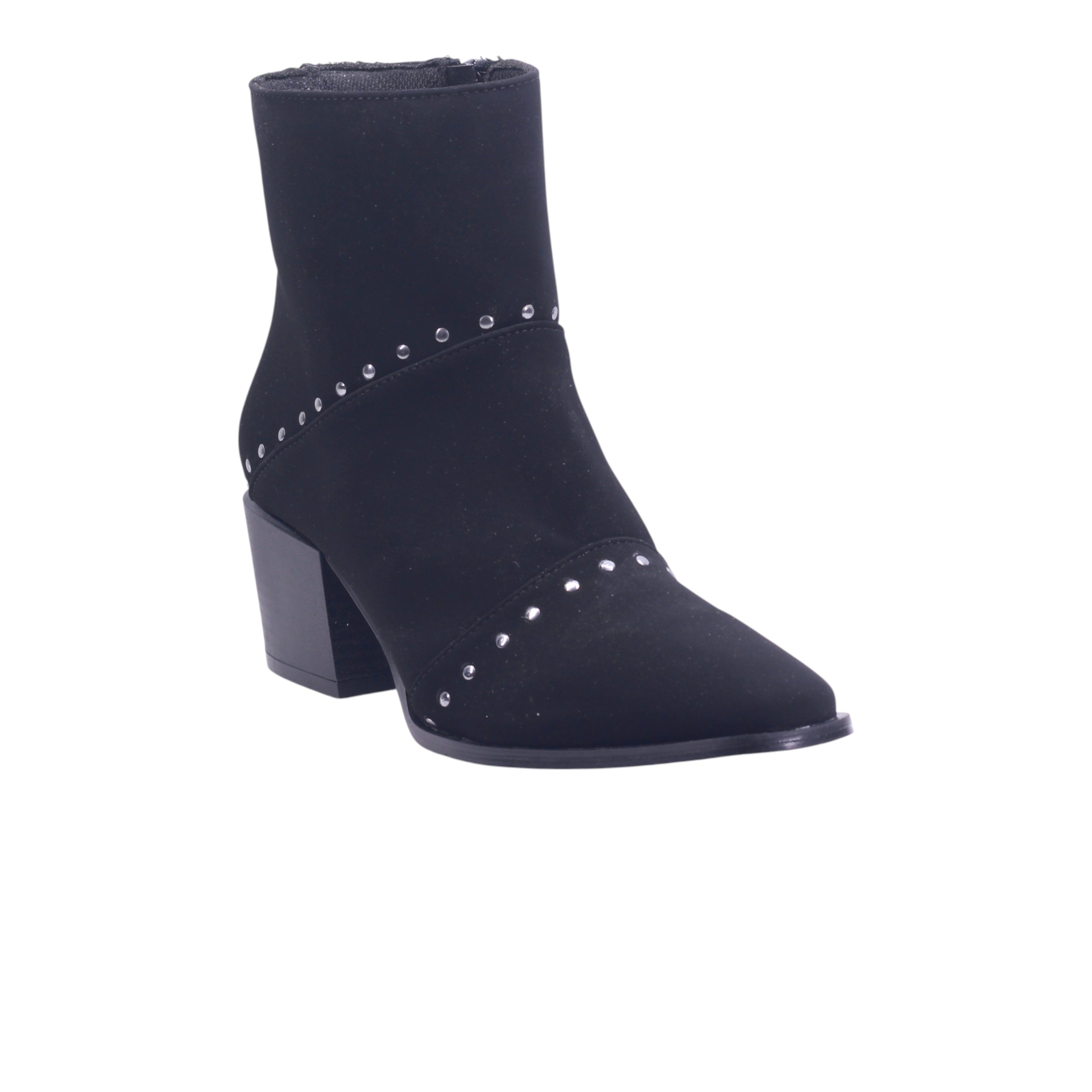 Botín con cierre lateral y aplicación de estoperoles