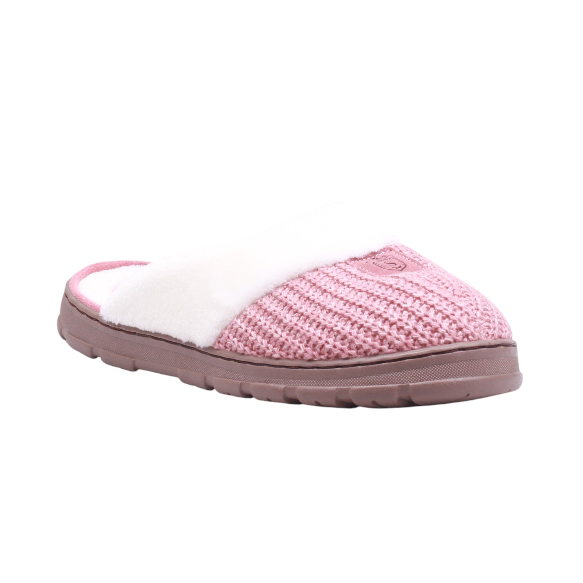 Pantufla de dama cómoda en textil