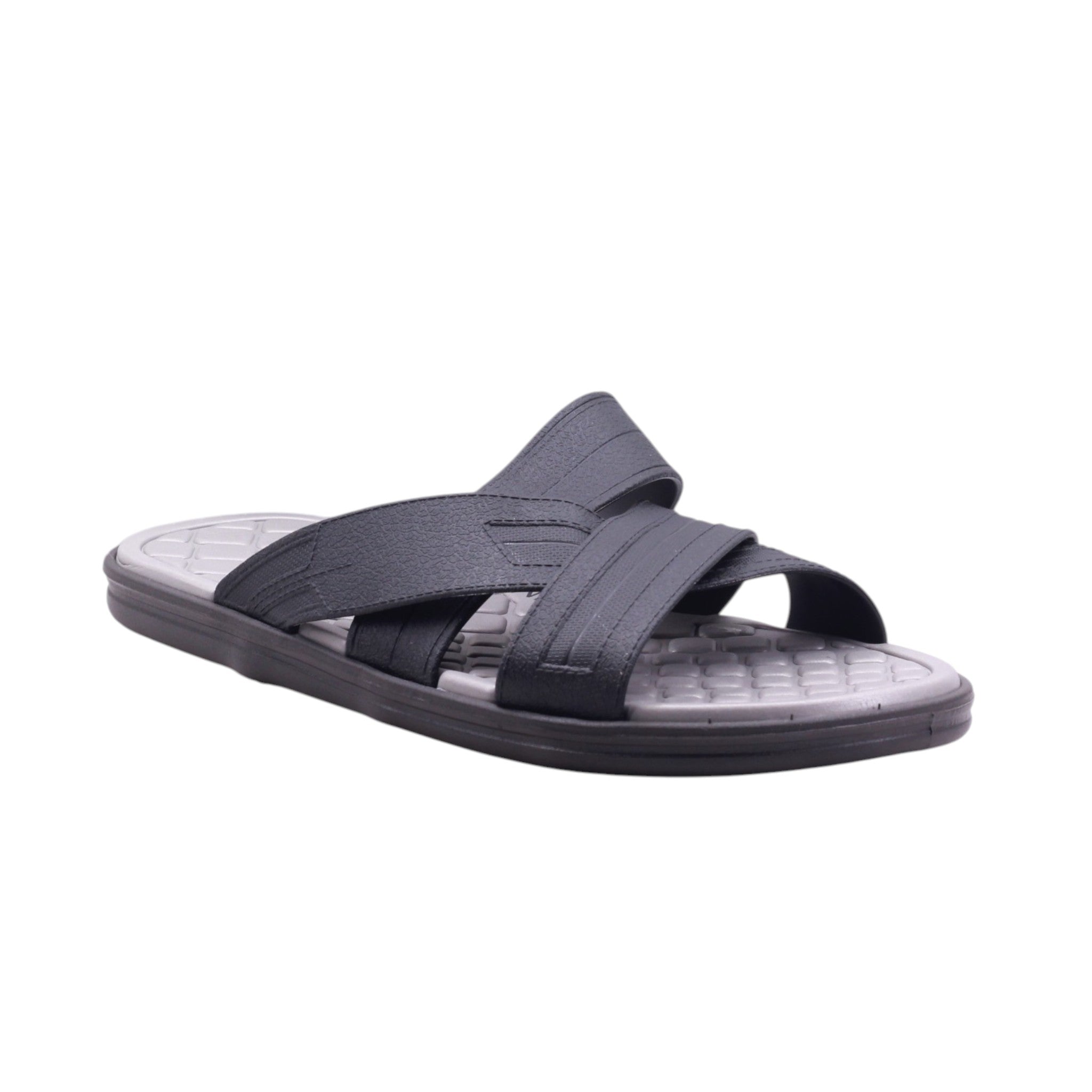 sandalia slip-on con doble tira cruzada