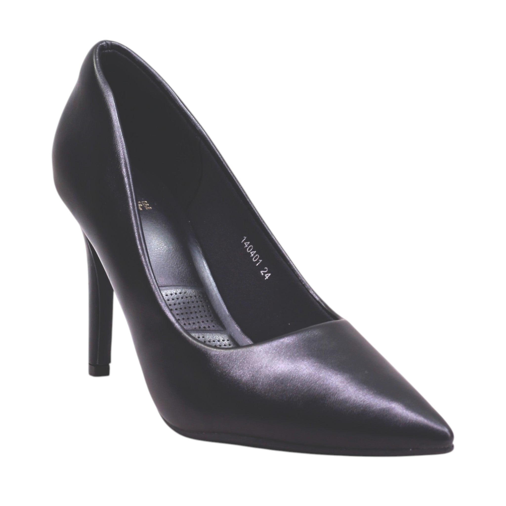 Tacón stiletto dama color latte y negro