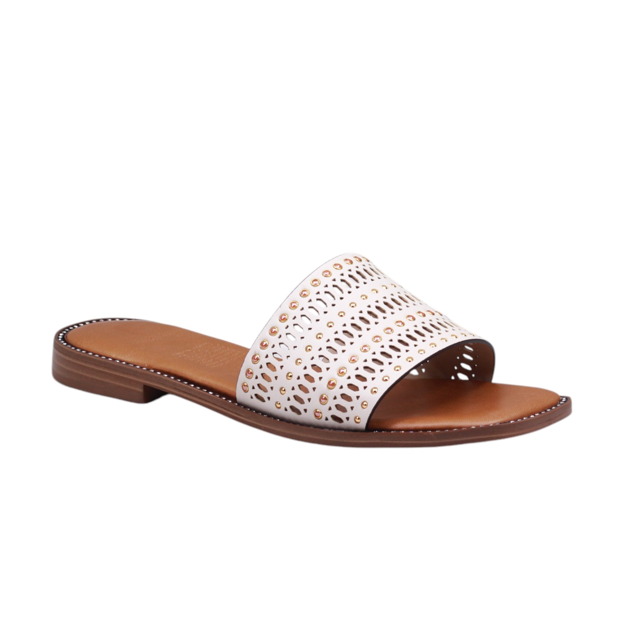 Sandalia casual para dama de corte con perforaciones