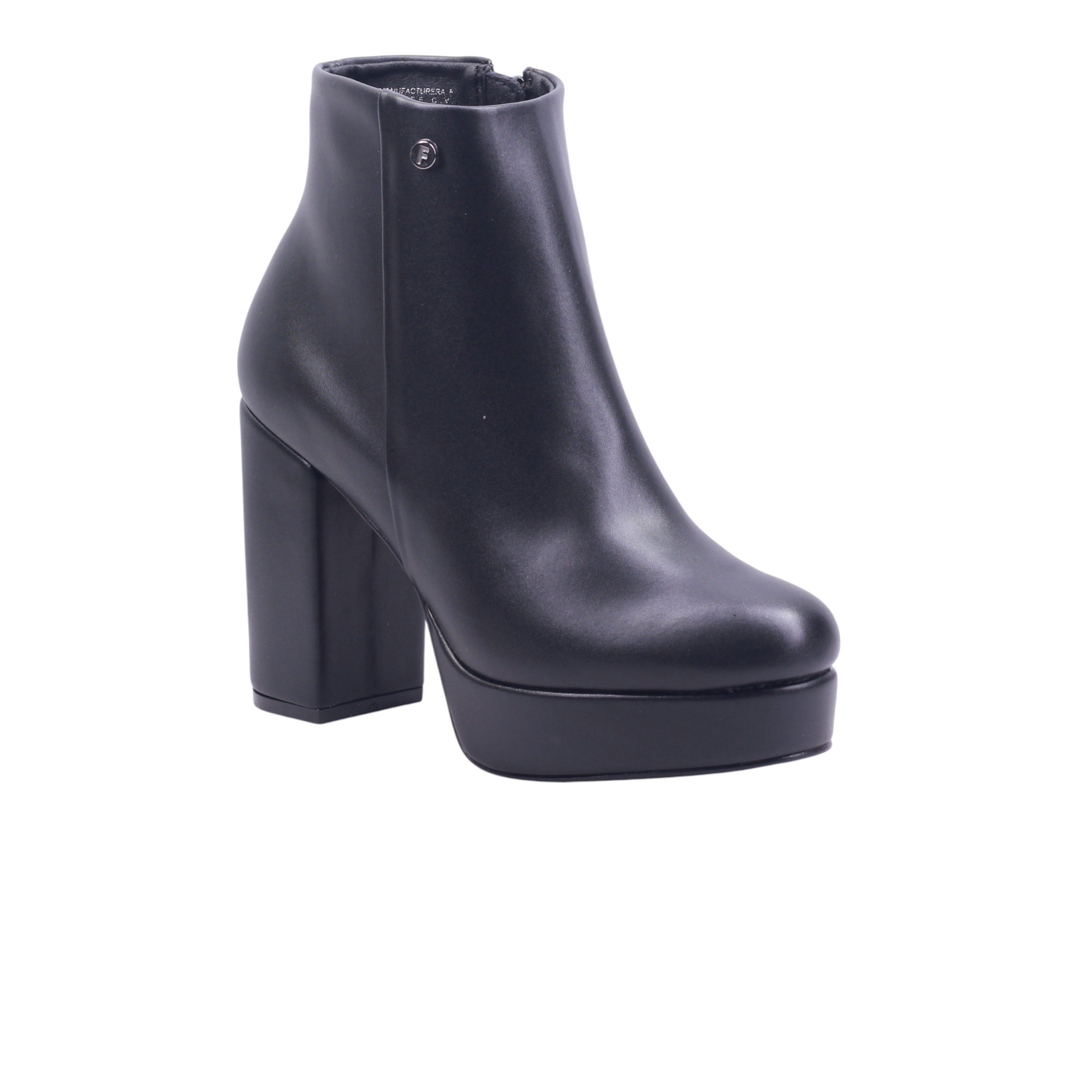 Botín con plataforma y cierre lateral