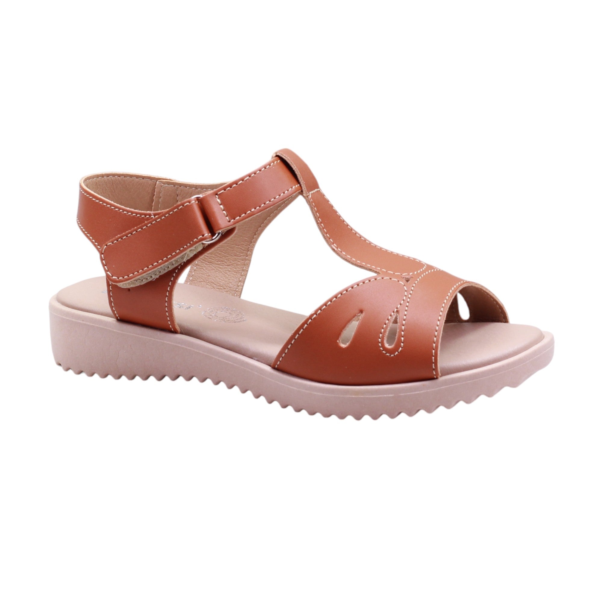 Sandalia con plataforma media y ajuste en velcro