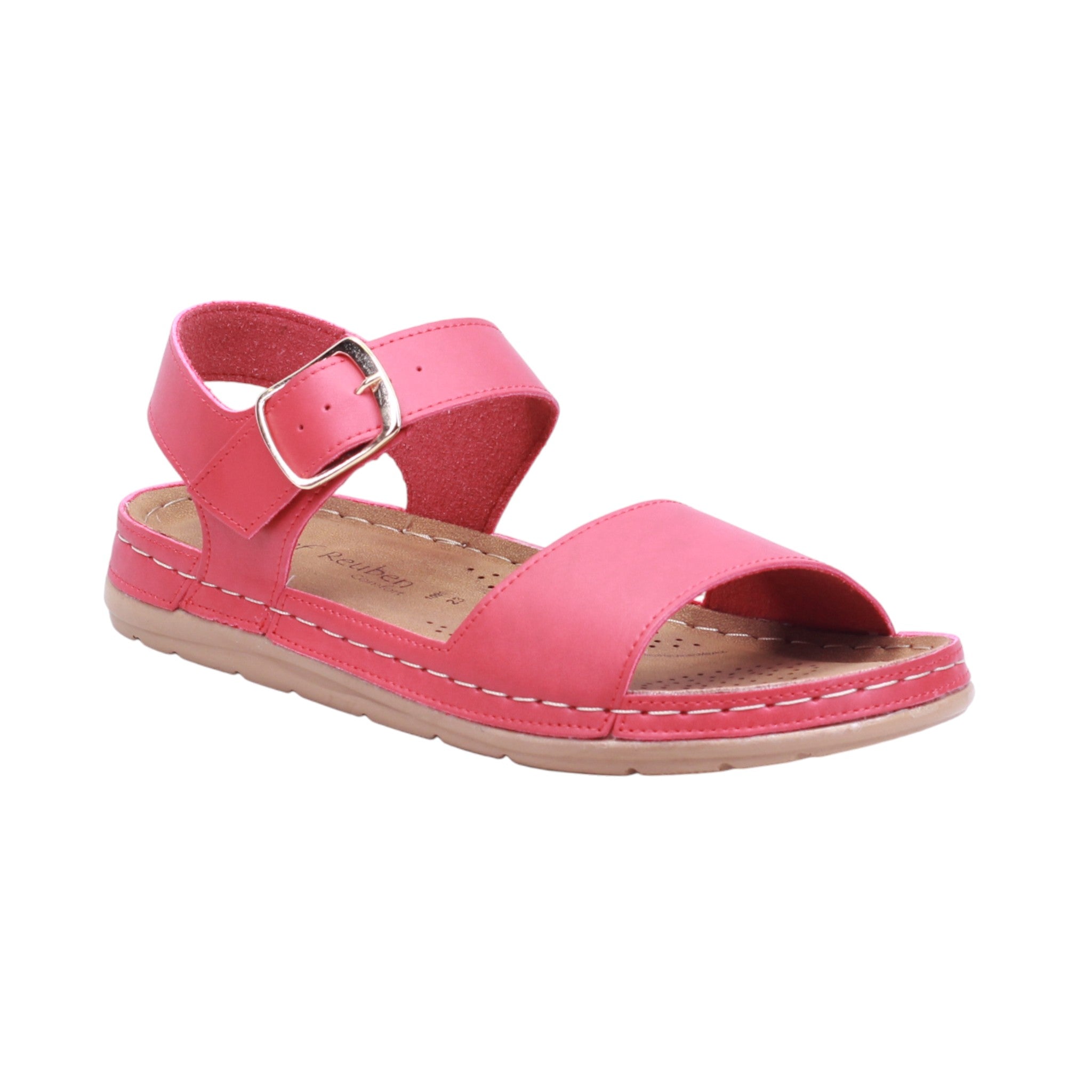 Sandalia con tiras cruzadas y ajuste de hebilla